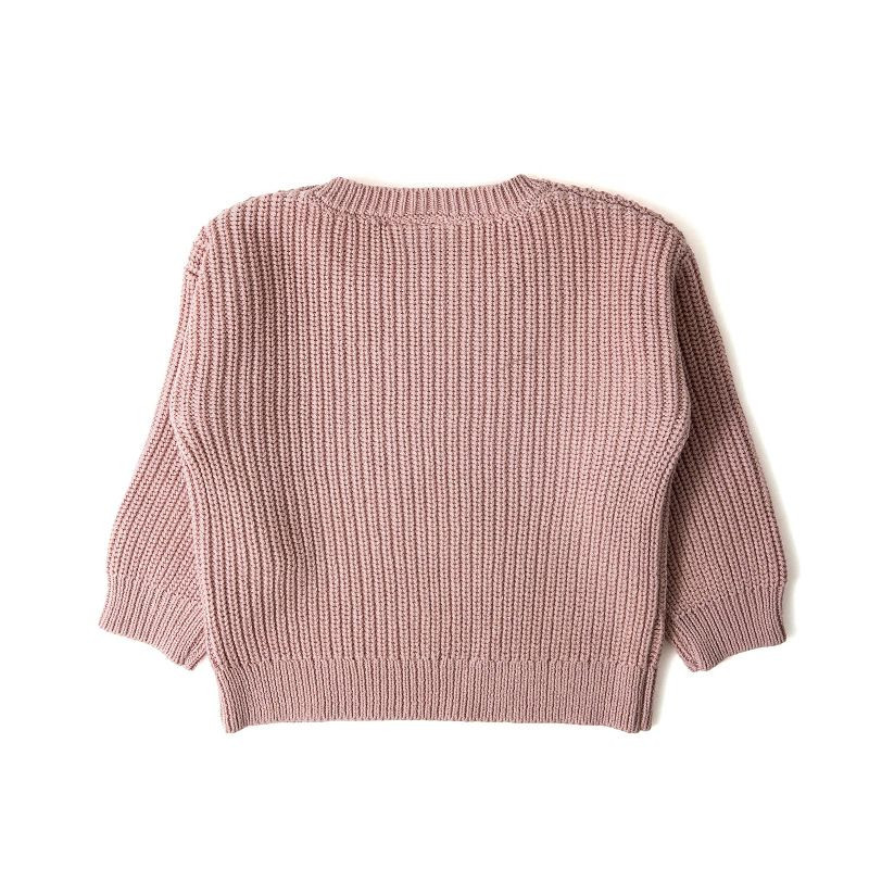 Picolette by Olivia Culpo Baby Girls' first Birthday Long Sleeve Crewneck Pullover Sweater - Pink 12-18M | Target
