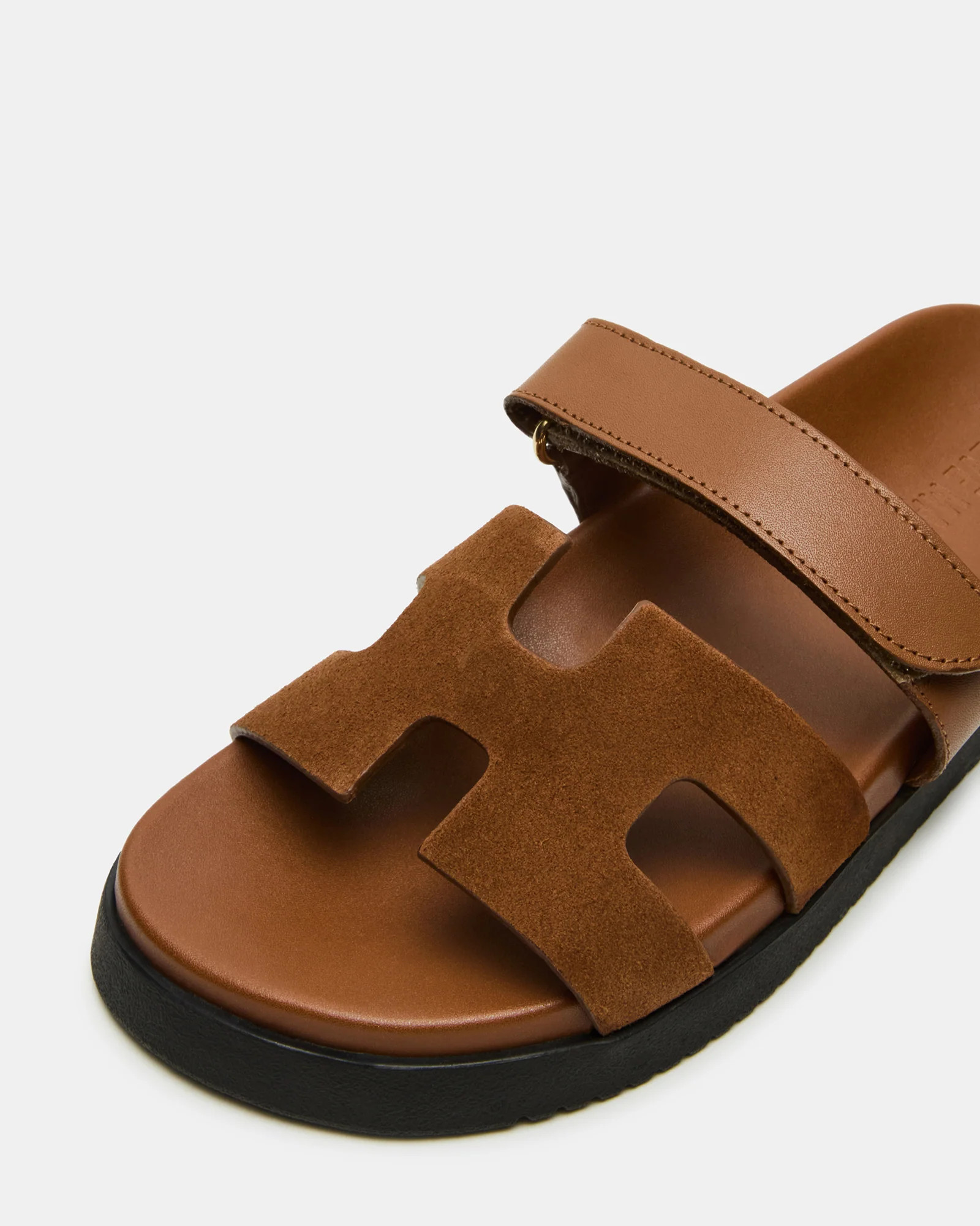 MAYVEN Camel Suede Flatform Slide Women's Sandal | Steve Madden (US)