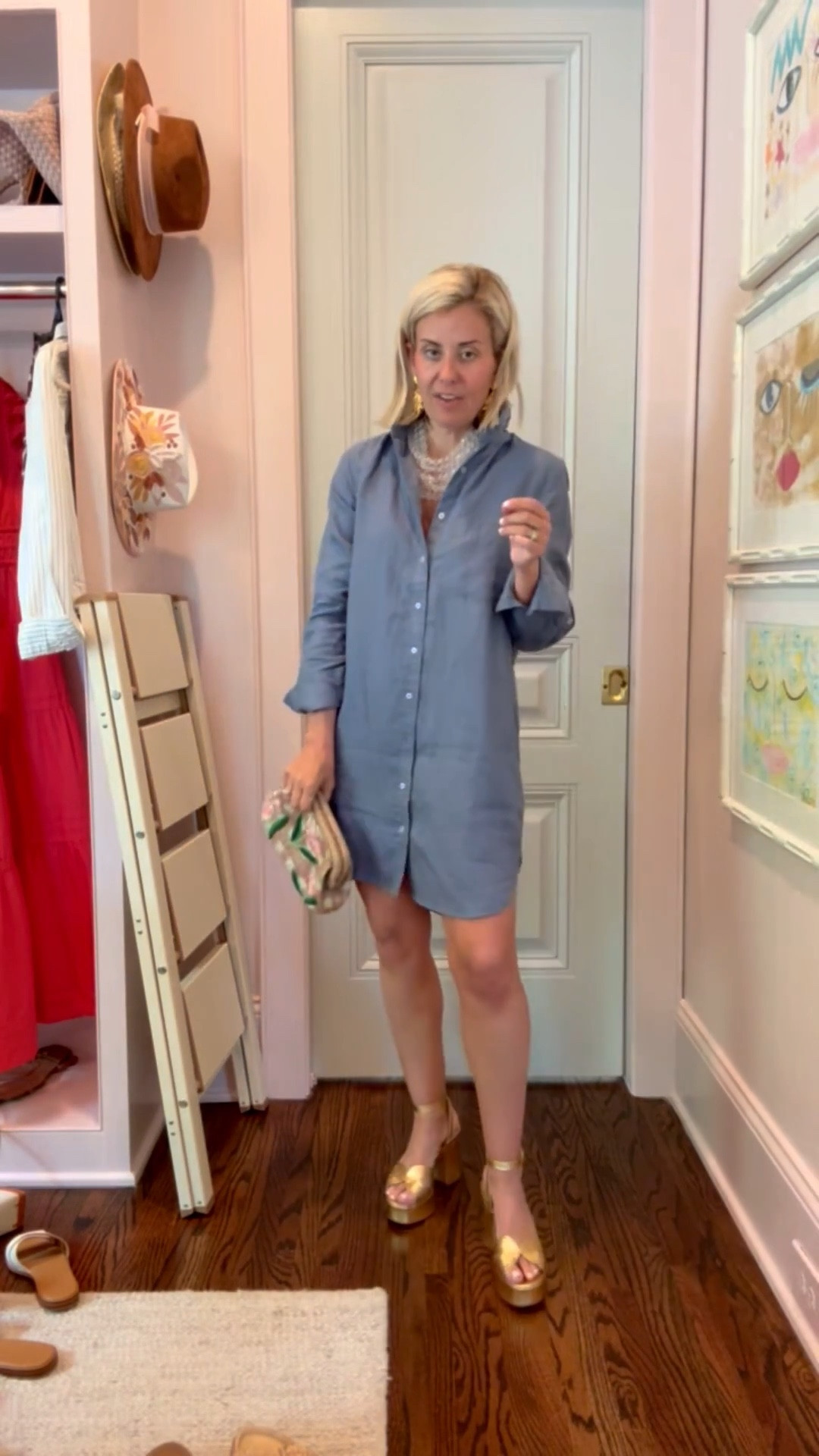 Showing you how to elevate your look with this fabulous shirt dress!! I’m in xs and 8 heel. Such a yes dress! 

#LTKmomlife #LTKstorytime #LTKSeasonal