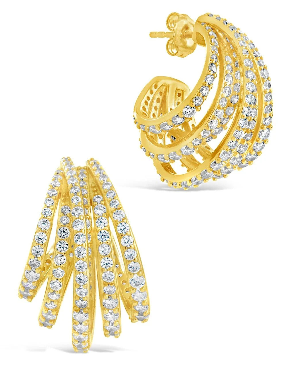 Jenny Statement Cubic Zirconia Hoop Earrings | Sterling Forever