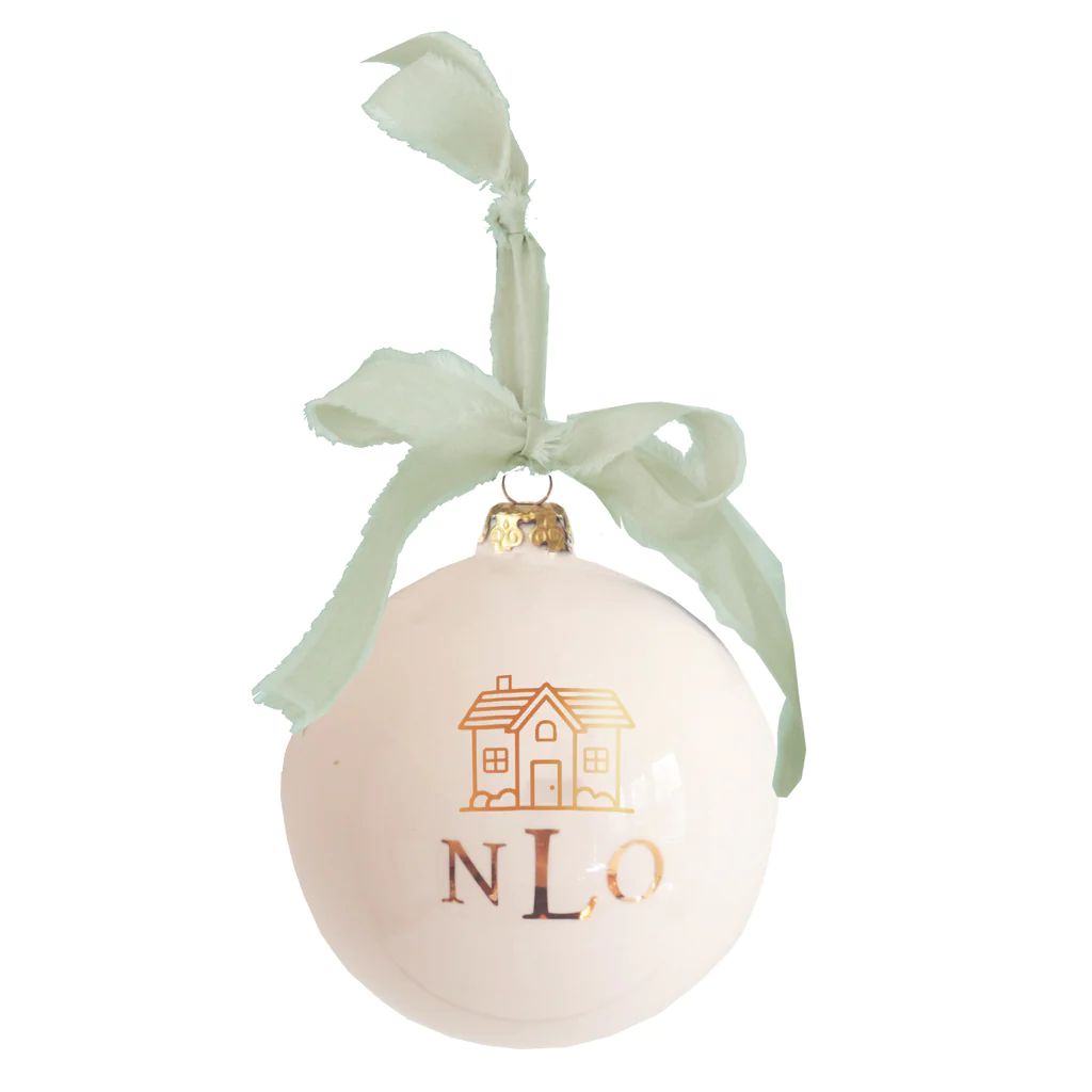 Monogrammed Keepsake Ornament- New Home | Lo Home by Lauren Haskell Designs