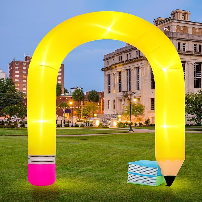 Shappy 9ft Pencil Back to School Inflatables Arch Kindergarten Preschool Graduation Decoration Blow up Pencil Outdoor Decor with LED Lights for 2026 Party Lawn Yard Garden Backdrop Photo Props Decor | Amazon (US)