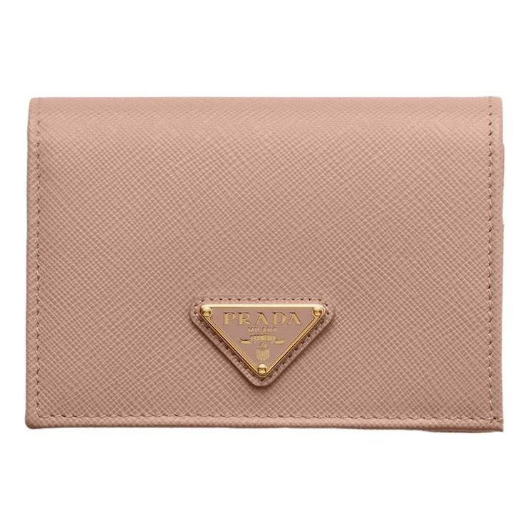 (WMNS) PRADA SS26 Small Saffiano Leather Wallet 'Powder Pink' 1MV021-QHH-F0236 | KICKS CREW