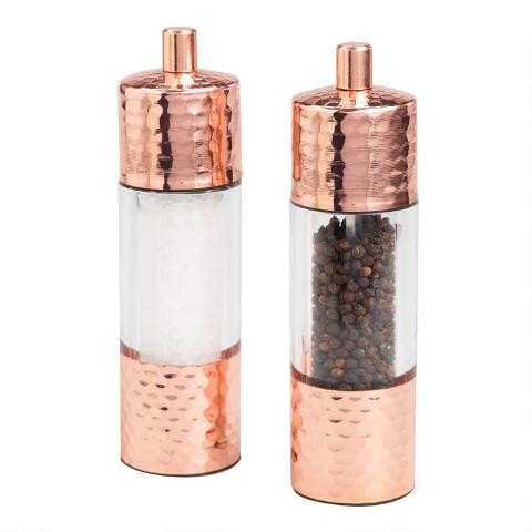 Hammered Copper Salt and Pepper Grinder Set | World Market