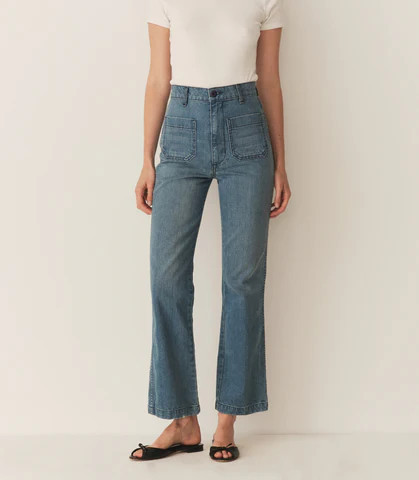 D�?EN Maritime Jean -- Menton Wash - Size - 24 Cotton Button Up | DOEN