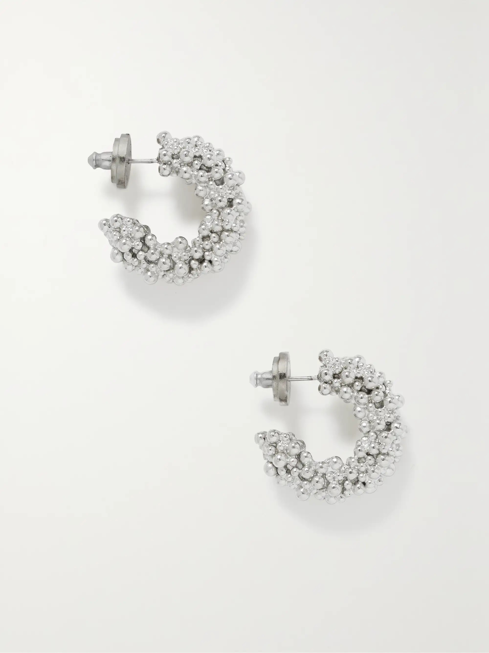 OSCAR DE LA RENTASilver-tone hoop earrings | NET-A-PORTER (US)