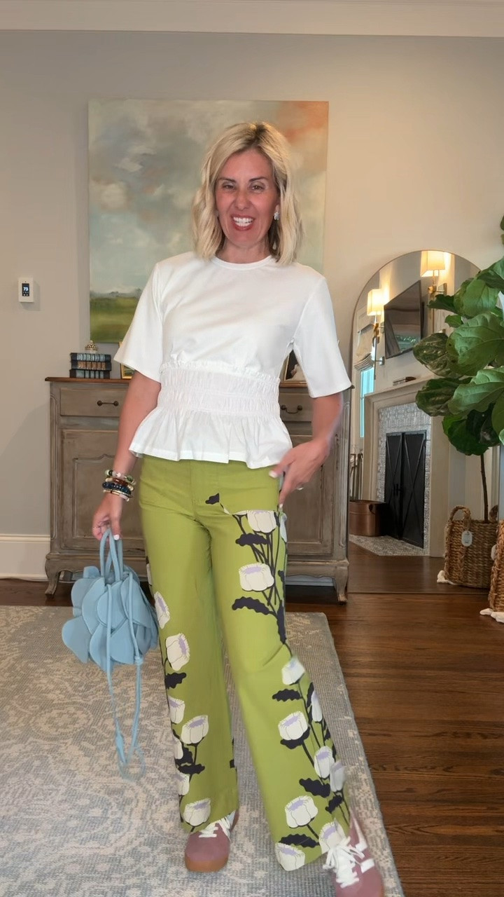Obsessed with the pants!! The Colette pants are a forever favorite. 
Top - xs
Pants - 26P
Shoes - 8 

*code Catherine20 at Allie + Bess

#LTKdayinmylife #LTKootd #LTKmomlife