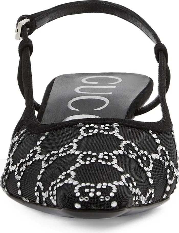 Tom GG Crystal Kitten Heel Slingback Pump (Women) | Nordstrom