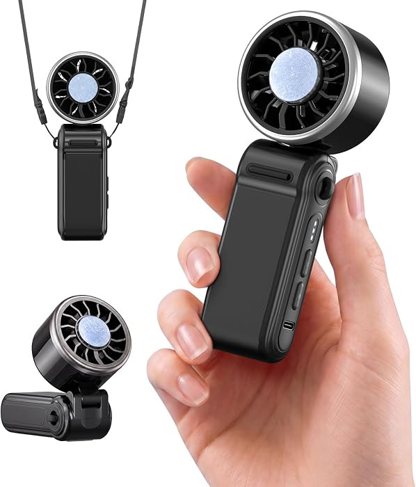 SWEETFULL Mini Portable Handheld Fan with Ice Cooling, 4000mAh Pocket Turbo Fan Rechargeable, 3 S... | Amazon (US)