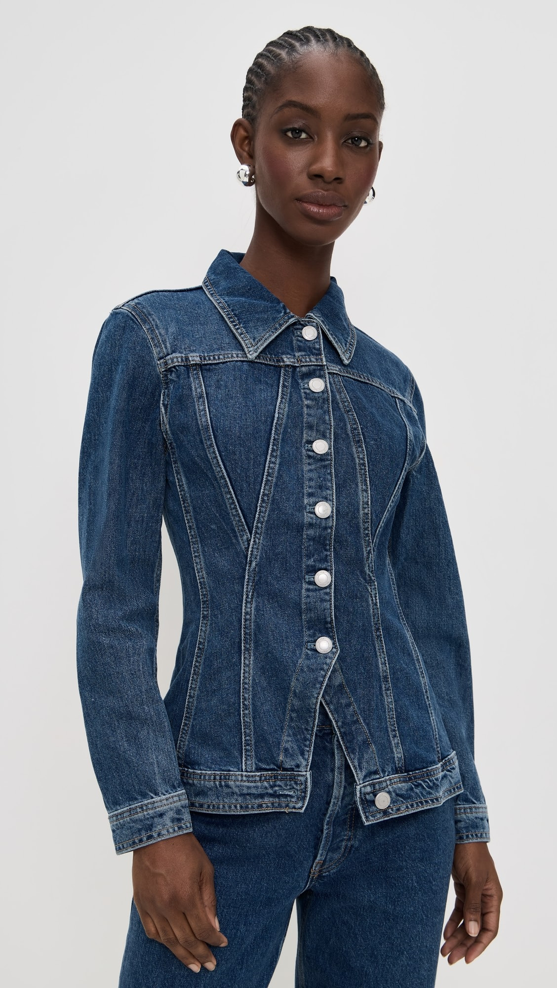 Peplum Long Sleeve Denim Jacket | Shopbop