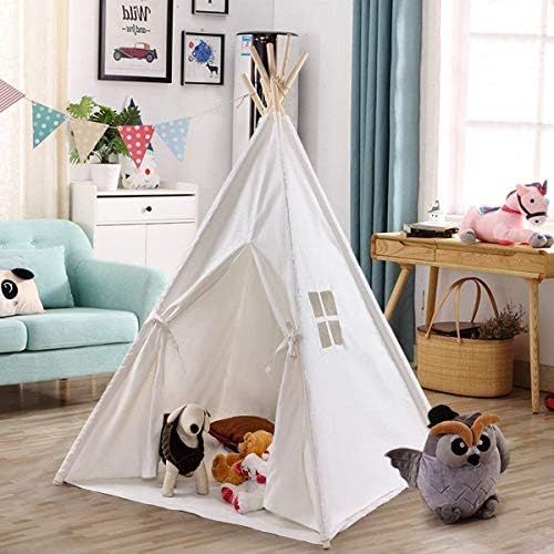 Costzon Kids Play Tent Indian Tent 5' Cotton Canvas Baby Children Playhut with Carry Bag, Indoor ... | Amazon (US)