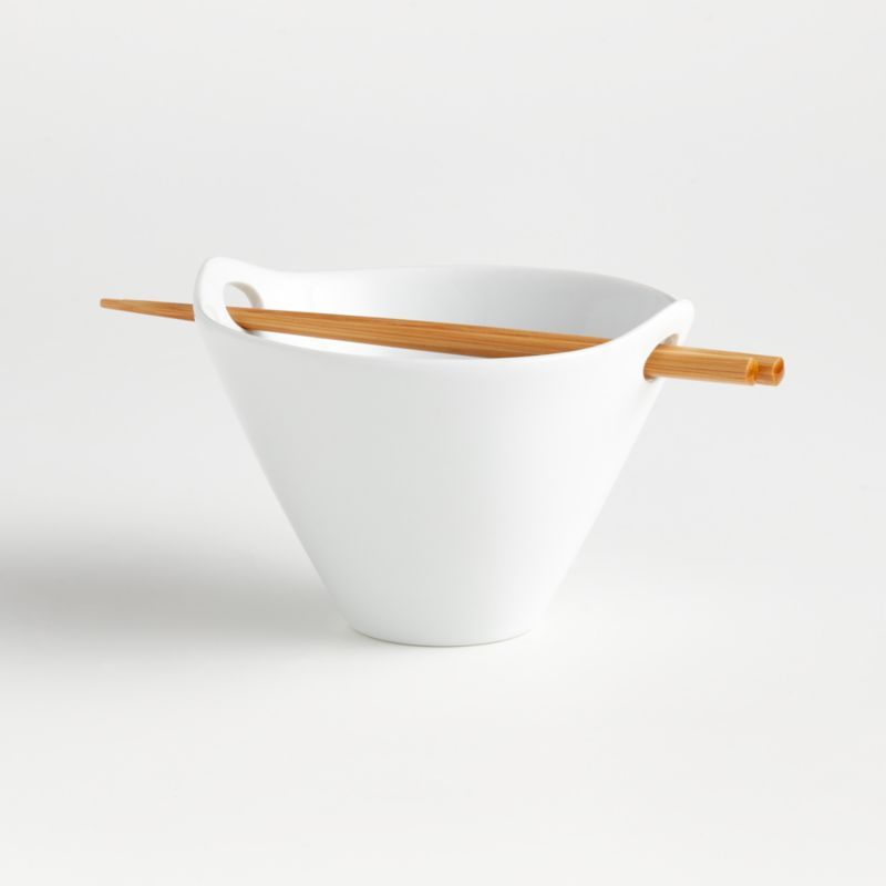 6.5" Kai Noodle Bowl with Chopsticks + Reviews | Crate and Barrel | Crate & Barrel