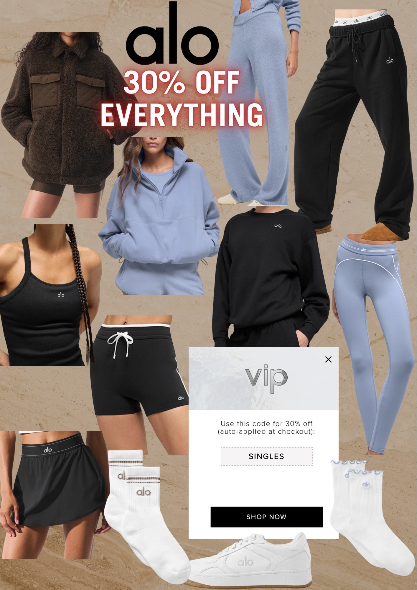ALO YOGA NEVER HAS DEALS THIS GOOD 🚨 30% OFF SITEWIDE—GET WHAT YOU CAN WITH CODE: “SINGLES” at checkout 

#LTKActive #LTKmomlife #LTKCyberWeek