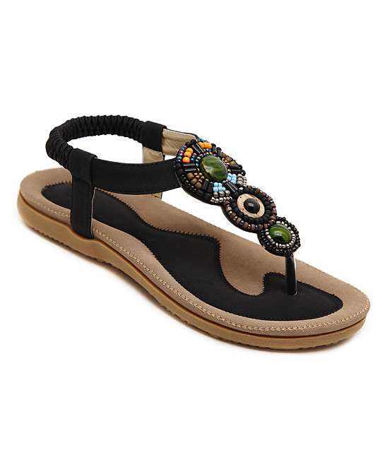 Siketu Women's Sandals Black - Black Medallion Sandal - Women | Zulily