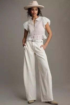 Pilcro Full-Length Relaxed Barrel Jeans | Anthropologie (US)