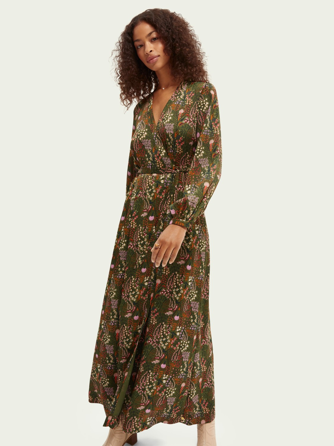 Printed wrap-over maxi dress
    
        | Women | Scotch & Soda (US)