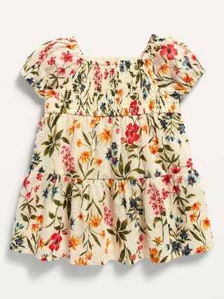Smocked Puff-Sleeve Swiss Dot Dress for Baby | Old Navy (US)