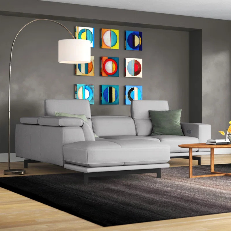 Velazco 3 - Piece Leather Sectional | Wayfair North America