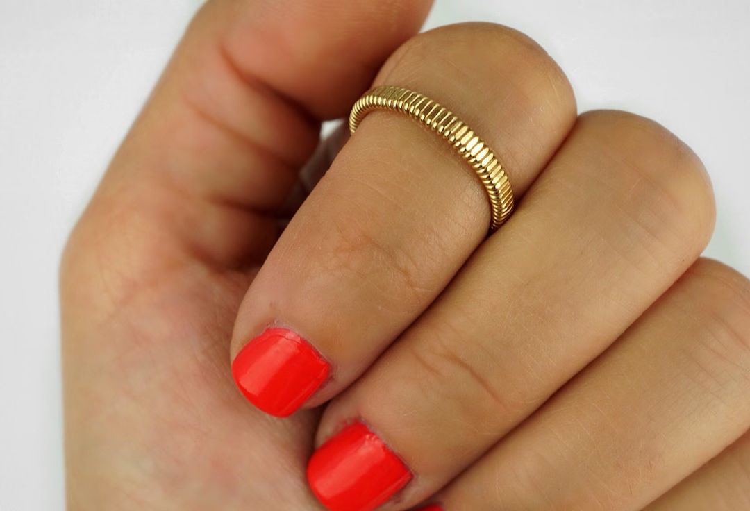 14k Gold Filled Stacking Ring, Hammered Ring, Dainty Ring, Minimal Gold Ring, 2.6 Mm Band, Gold B... | Etsy (US)