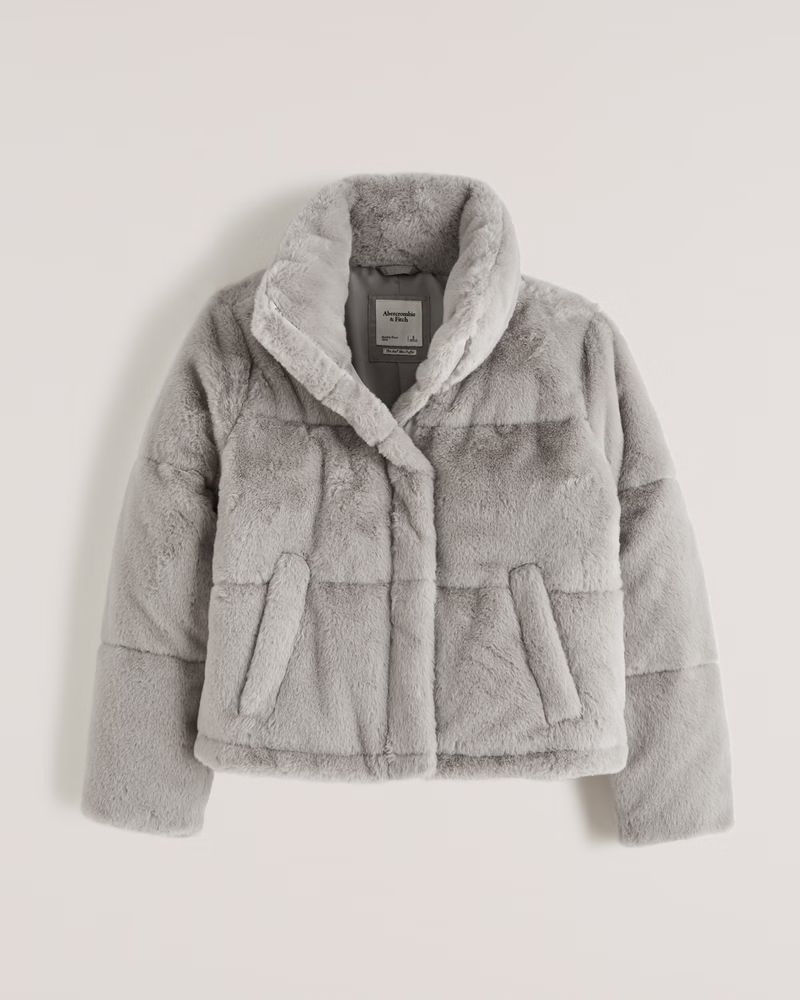 Women's A&F Vegan Leather Mini Puffer | Women's Up To 50% Off Select Styles | Abercrombie.com | Abercrombie & Fitch (US)