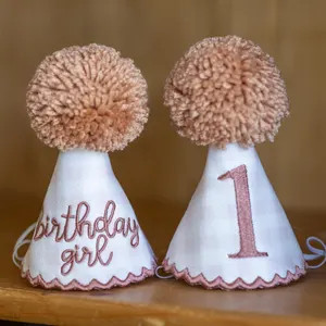 Mini Birthday Party Hats | Floral, Pink, Neutral Styles - Etsy | Etsy (Global)