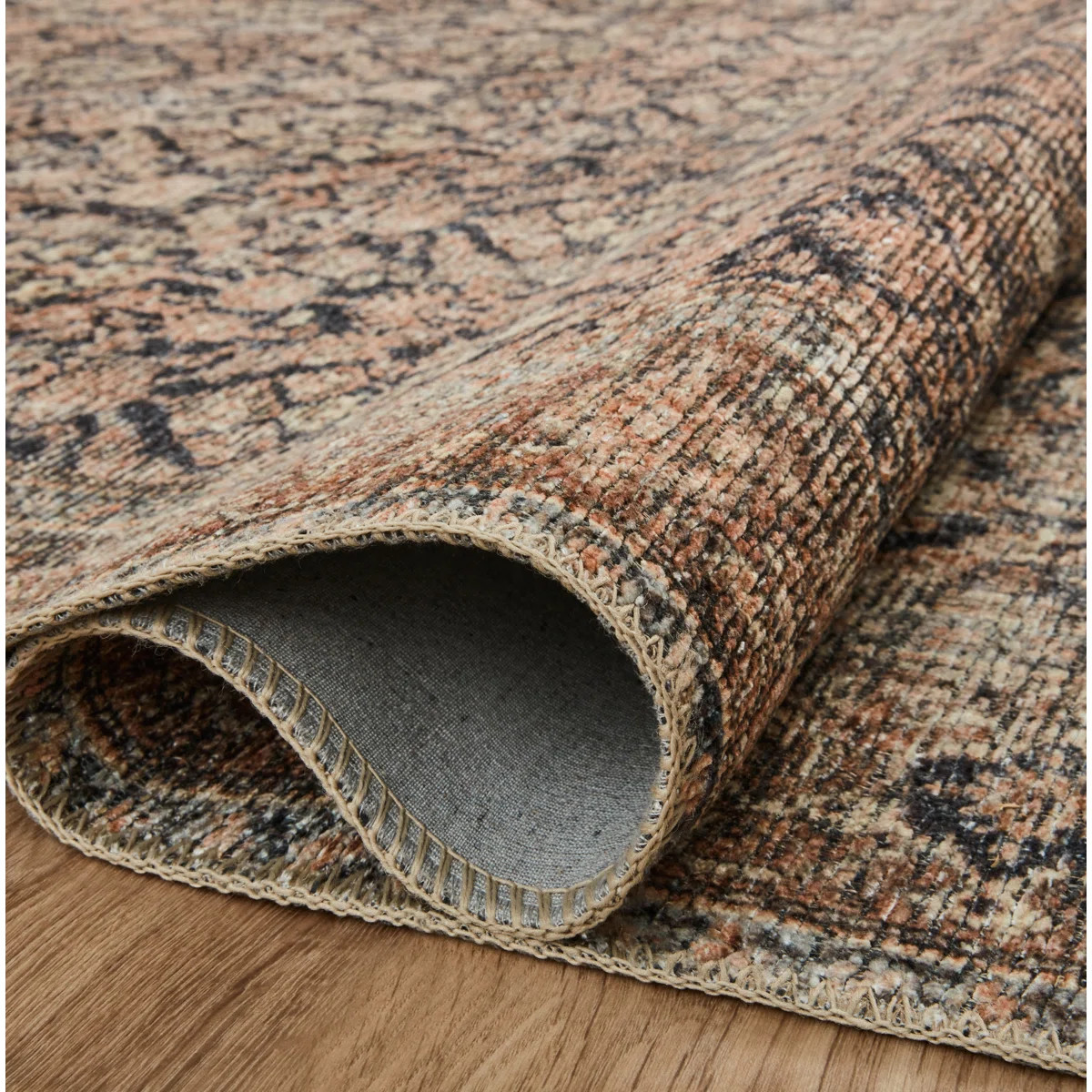 Amber Lewis x Loloi Billie Oriental Ink / Salmon Area Rug | Wayfair North America