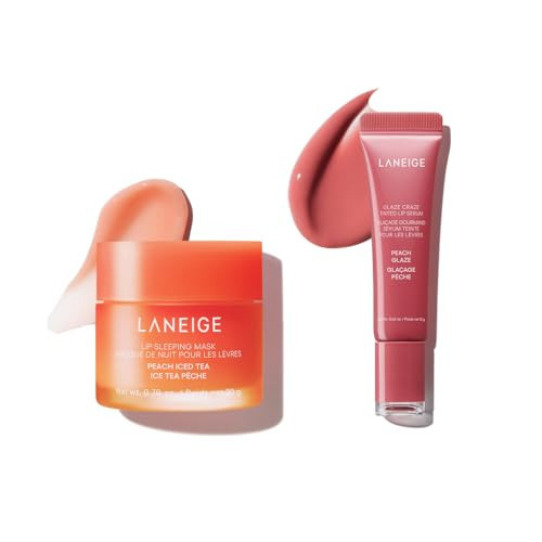 LANEIGE Peach Lip Duo: Hydrating Overnight Lip Mask & Glassy, Nourishing Lip Tint in Peach Scents | Amazon (US)