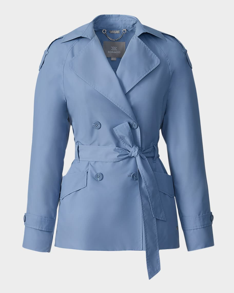 Ultra-Lightweight Packable Short Trench Coat | Neiman Marcus