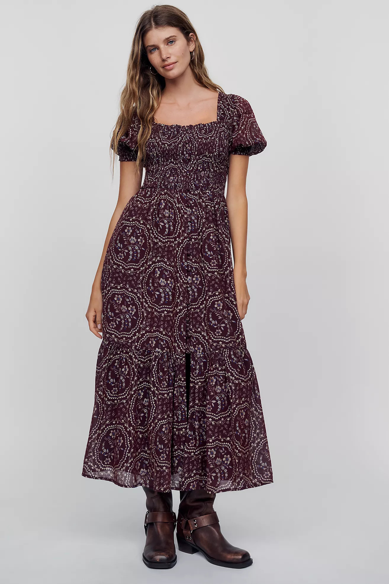 By Anthropologie Peregrine 100% Cotton Midi Dress | Anthropologie (US)