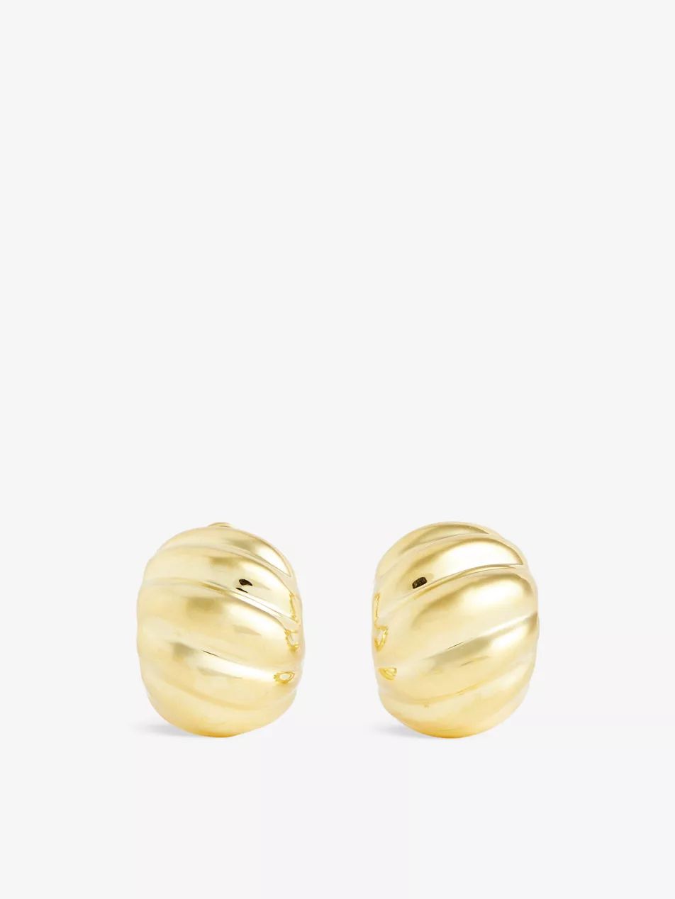 Lola 18ct yellow gold-plated brass earrings | Selfridges