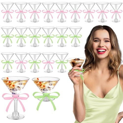 Rtteri 36 Pcs a Tini Bit Older Birthday Party Decor 5 oz Plastic a Tini Bit Older Party Supplies Cups with Ribbon Bachelorette Bridal Shower Decoration | Amazon (US)