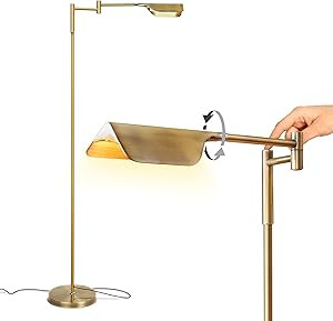 Brightech Leaf LED Floor lamp, Pharmacy LED Floor Lamp for Living Rooms & Offices, Adjustable Sta... | Amazon (US)