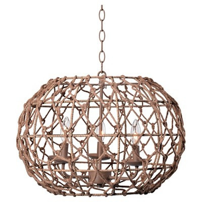 Kenroy Home Torus 3 Light Pendant: Coastal Style, Candelabra Bulbs, UL Listed | Target