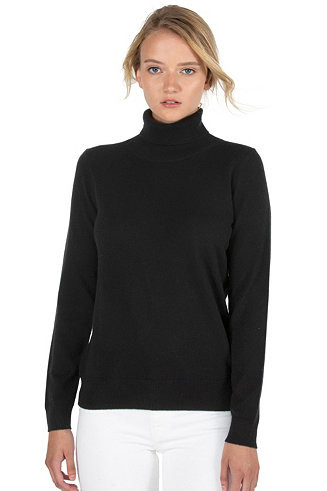 Women's 100% Pure Cashmere Long Sleeve Turtleneck Pullover Sweater | Macy's