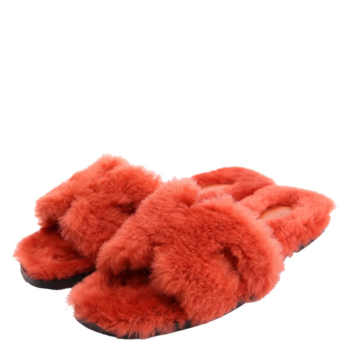 Oran Shearling Sandals Size 38.5 | Keeks Designer Handbags