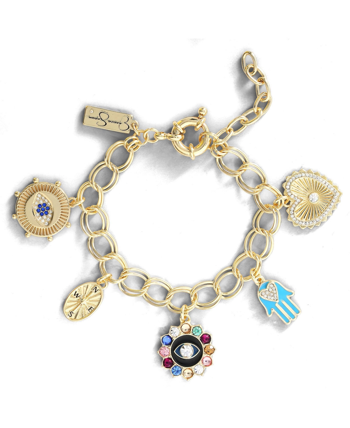Jessica Simpson Womens Evil Eye Bracelet - Gold-Tone Evil Eye Bracelets for Women - Gold | Macy's