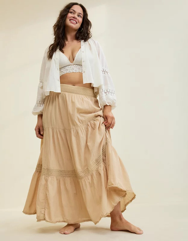 Aerie Crochet The Day Maxi Skirt | American Eagle Outfitters (US & CA)