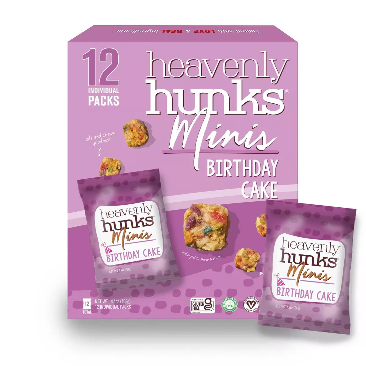 Heavenly Hunks Birthday Cake Mini Cookie Bites - 14.4oz/12ct | Target