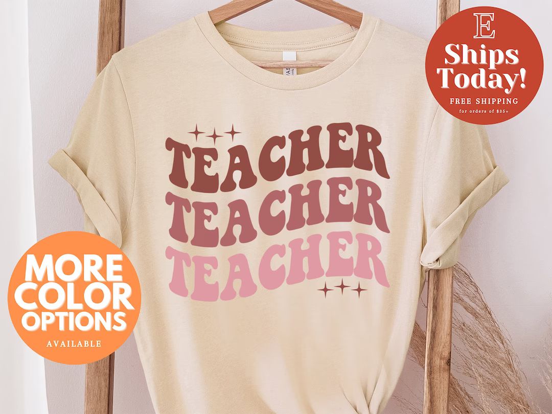 Groovy Teacher Shirt, Groovy Teacher Appreciation, Retro Teacher Vibes, Hippie Teacher Gifts, Hip... | Etsy (US)