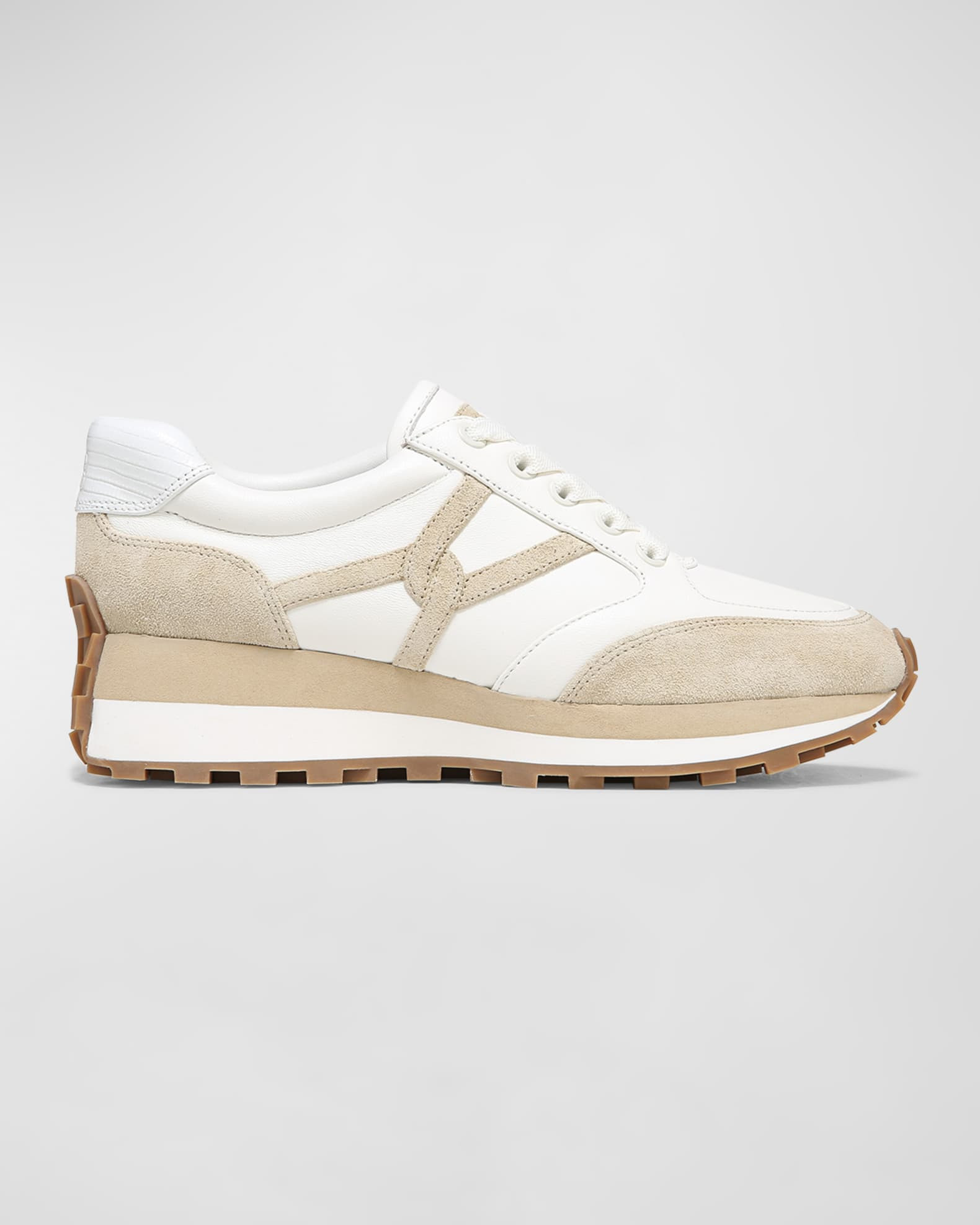 Valentina Mixed Leather Retro Sneakers | Neiman Marcus