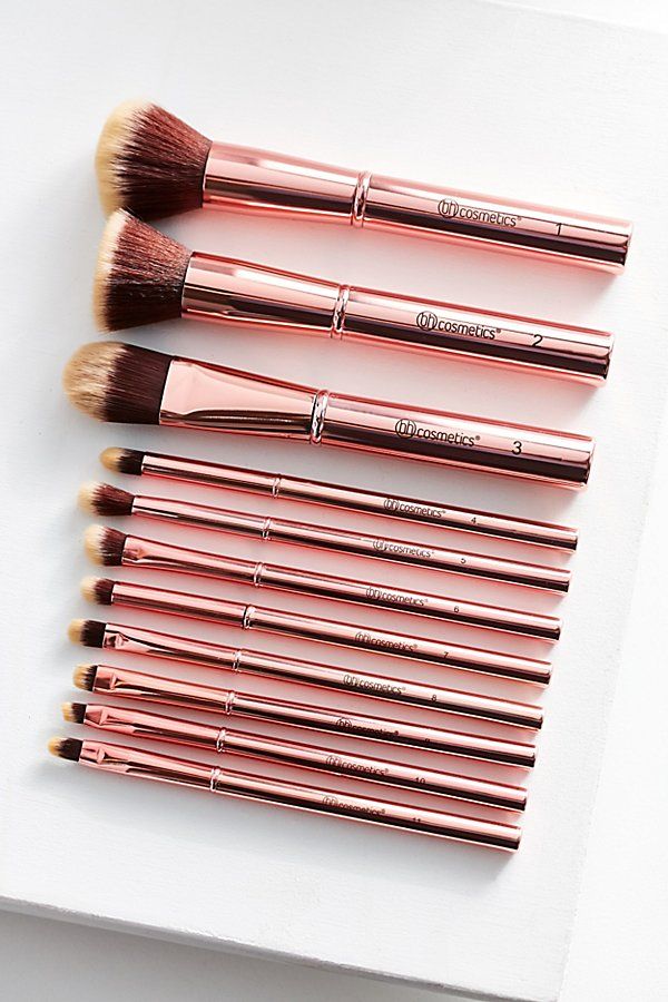 bh cosmetics 11 Piece Makeup Brush Set - Metallic One Size at Urban Outfitters | Urban Outfitters US