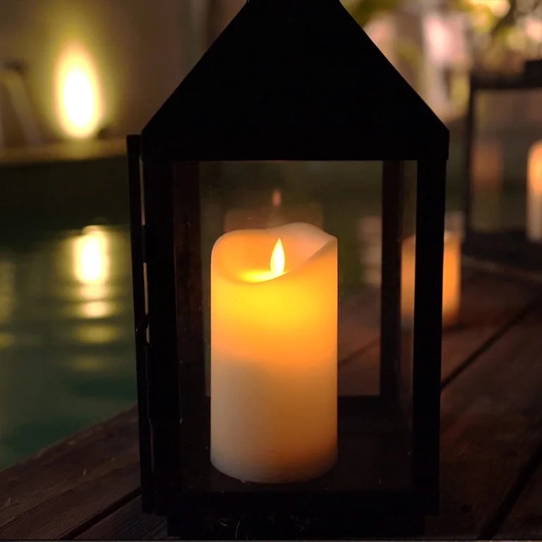 Homemory 6” x 3.25” Outdoor Waterproof Flameless Candles, Battery Operated Candles with Remot... | Walmart (US)