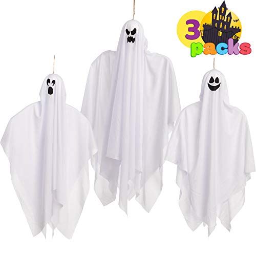 Halloween Hanging Ghosts Glow in the Dark(3 Pack, Mix Size) for Halloween Party Decoration, Cute ... | Amazon (US)