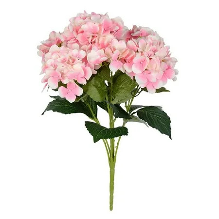 Vickerman FD181179 23 in. Pink Hydrangea Bush with 7 Flowers | Walmart (US)