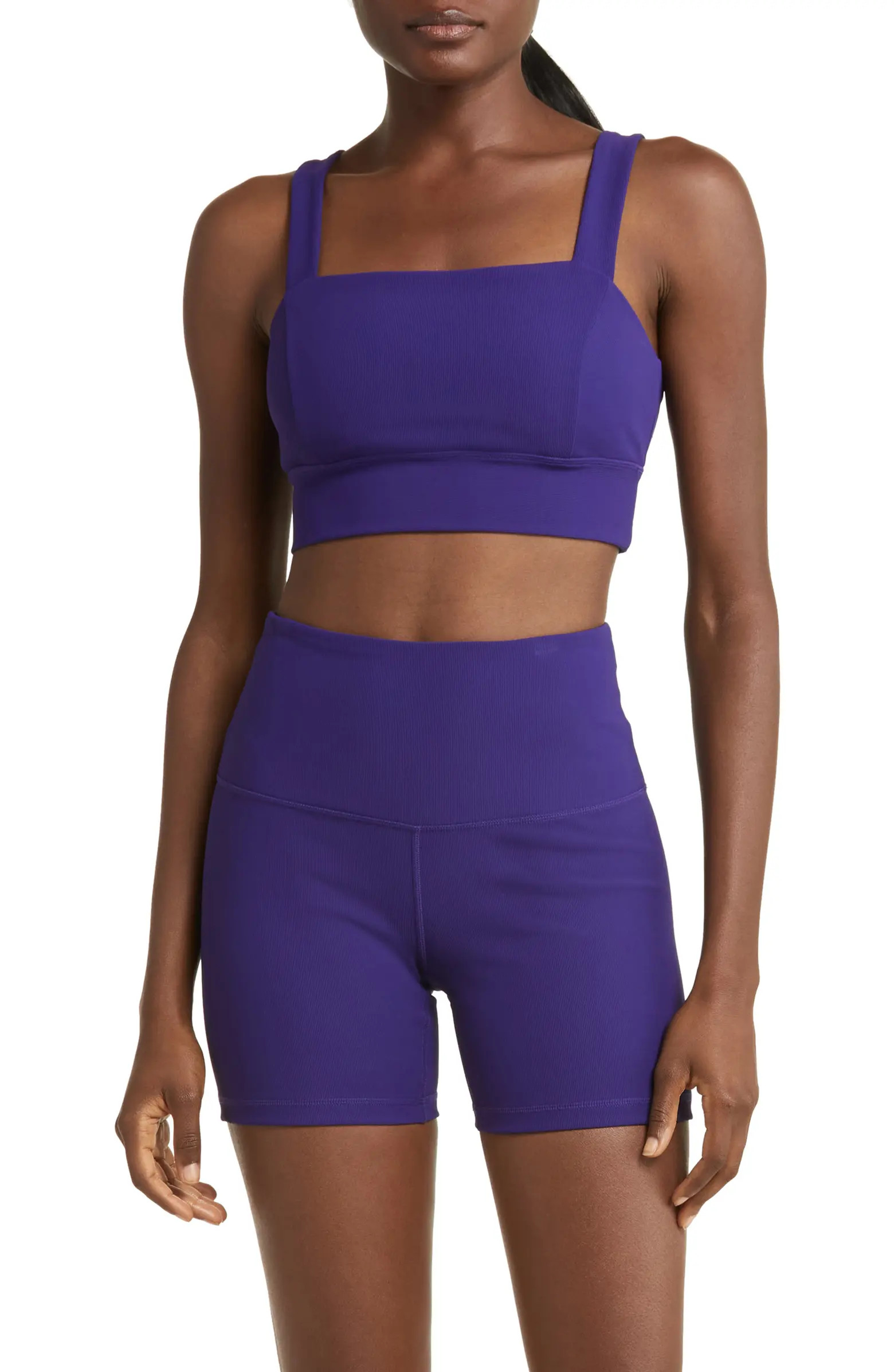 Luxe Longline Rib Sports Bra | Nordstrom