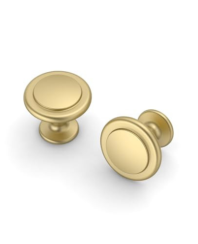 kakapola 20 Packs 1-1/4 Inch Gold Cabinet Knobs, Gold Kitchen Cabinet Knobs, Drawer Pulls and Knobs for Bathroom, Closet, Cupboard and Dresser- Gold Hardware for Cabinets | Amazon (US)