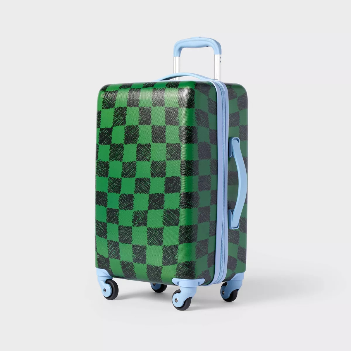 Kids' Hardside Carry On Spinner Suitcase Green Checkered - Cat & Jack™️ | Target