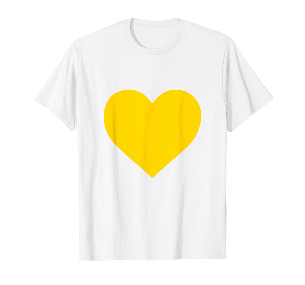 Unisex-Adults Yellow Heart Modern Classic Fit T-Shirt, Black, Small | Amazon (US)