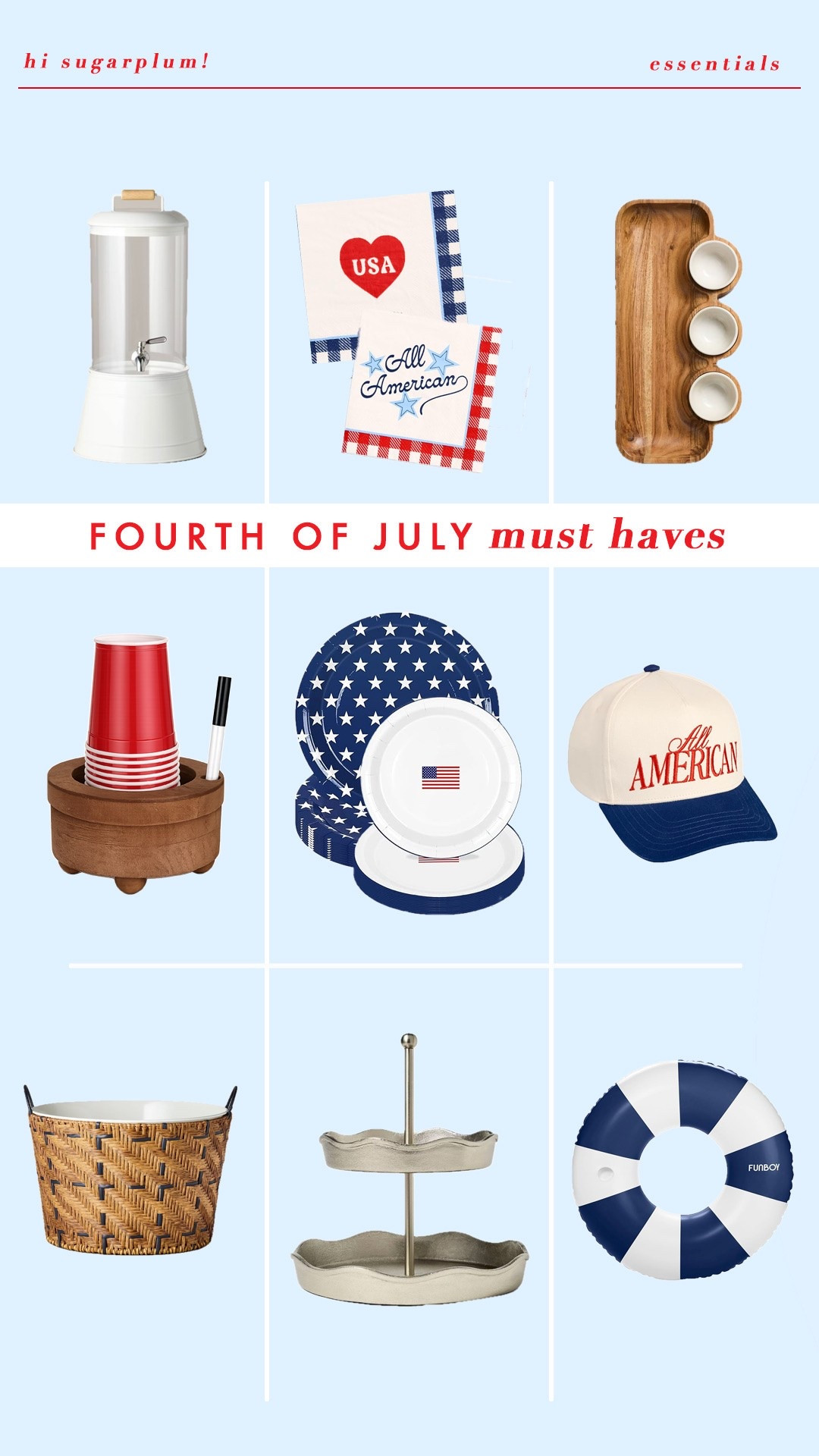 4th of July Must Haves | Hi Sugarplum!

#LTKOver40 #LTKSeasonal #LTKHome