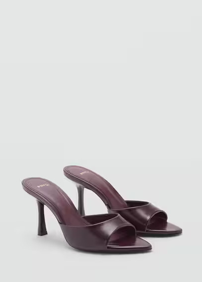 Pointed-heel sandals burgundy - Women - 7½ - MANGO | Mango (US/MX/AU)